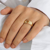 14k Gold | Faceted Chunky Ring