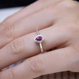 8k - 14k - 18k Gold | Red Ruby Diamond Gem Proposal Ring