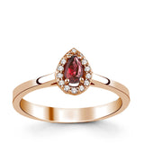 8k - 14k - 18k Gold | Red Ruby and Diamond Proposal Ring