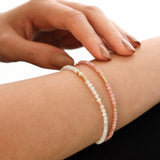 14k Gold | Moonstone Eternity Beaded Bracelet