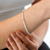 14k Gold | Moonstone Eternity Beaded Bracelet