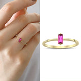 14k Gold | Magenta Zircon Ring