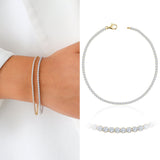 14k Gold | Single Row Zircon Tennis Bracelet