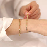 14k Gold | Paperclip Chain Bracelet