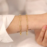 14k Gold | Paperclip Chain Bracelet