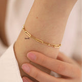 14k Gold | Paperclip Chain Bracelet