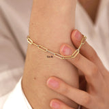 14k Gold | Paperclip Chain Bracelet