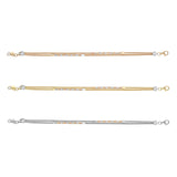 14k Gold | Double Strand Beaded Foxtail Bracelet