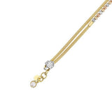 14k Gold | Double Strand Beaded Foxtail Bracelet