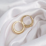 14k Gold | Bold Round Hoop Earrings