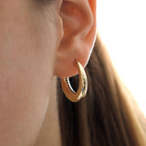 14k Gold | Bold Round Hoop Earrings