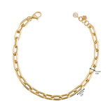 14k Gold | Rounded Paperclip Bracelet