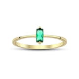 14k Gold | Green Zircon Ring