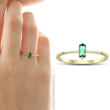 14k Gold | Green Zircon Ring