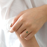 14k Gold | Green Zircon Ring