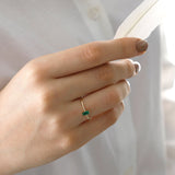 14k Gold | Green Zircon Ring