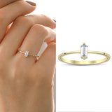 14k Gold | White Zircon Ring