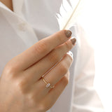 14k Gold | White Zircon Ring