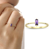 14k Gold | Purple Zircon Ring