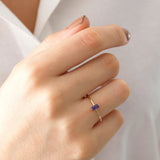 14k Gold | Purple Zircon Ring