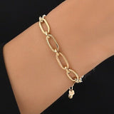 14k Gold | Oval Link Chunky Bracelet