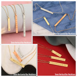 10k Gold | Vertical Name Bar Necklace