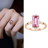 14k Gold | Diamond Emerald Cut Diaspore Ring