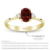 8k - 14k - 18k Gold | Oval Cut Red Ruby Gemstone Elegant Ring