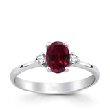 8k - 14k - 18k Gold | Oval Cut Red Ruby Gemstone Elegant Ring