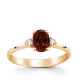 8k - 14k - 18k Gold | Oval Cut Red Ruby Gemstone Elegant Ring