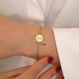 10k Gold | Disc Cremation Urn / Ash Holder Bracelet