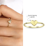 14k Gold | Initial Heart Ring