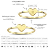 14k Gold | Initial Heart Ring