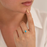 14k Gold | Turquoise Statement Ring