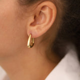 14k Gold | Triangle Dome Earrings