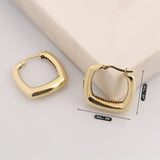 14k Gold | Square Dome Earrings