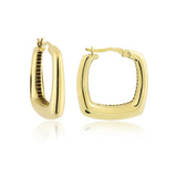 14k Gold | Square Dome Earrings