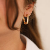 14k Gold | Long Dome Earrings