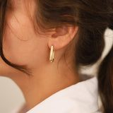 14k Gold | Long Dome Earrings