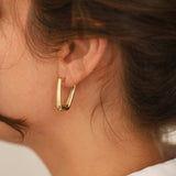 14k Gold | Long Dome Earrings