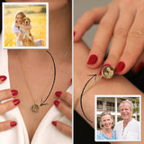 10k Gold | Personalized Photo Disc Cremation Urn / Ash Holder Necklace