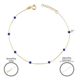 14k Gold | Minimal Lapis Lazuli Beaded Bracelet