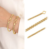 14k Gold | Rope - Wheat Chain Bracelet with Sailor Lock Clasp