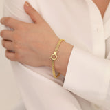 14k Gold | Rope - Wheat Chain Bracelet with Sailor Lock Clasp