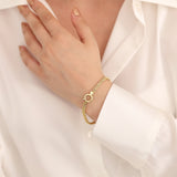 14k Gold | Rope - Wheat Chain Bracelet with Sailor Lock Clasp