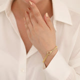 14k Gold | Rope - Wheat Chain Bracelet with Sailor Lock Clasp