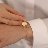 10k Gold | Flat Teardrop Cremation Urn / Ash Holder Bracelet