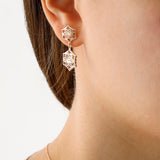 14k Gold | Snowflake Earrings