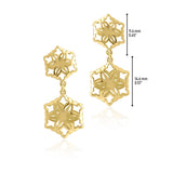 14k Gold | Snowflake Dangle Earrings