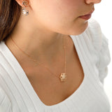 14k Gold | Snowflake Dangle Earrings